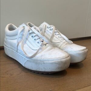 Vans Classic White Lace-Up Sneakers